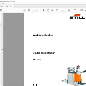 STILL STED Forklift Double pallet stacker EXD-SF 20 workshop Manual - PDF DOWNLOAD