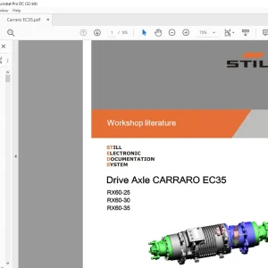 STILL STED Forklift  Drive Axle CARRARO EC35 RX60-25 RX60-30 RX60-35 Workshop Manual - PDF DOWNLOAD