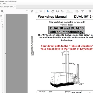STILL STED Forklift Dual 10 13-N Workshop Manual - PDF DOWNLOAD