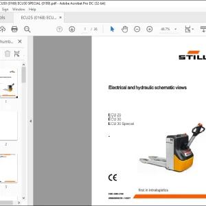 STILL STED Forklift ECU25 ECU30 ECU 30 Special Electrical and hydraulic schematic Manual - PDF DOWNLOAD