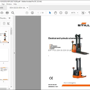 STILL STED Forklift EGP 14-20, EGV 20, EGV 20-LB Electrical and hydraulic schematic Manual - PDF DOWNLOAD