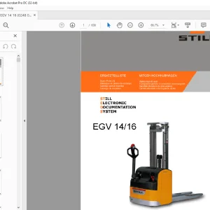 STILL STED Forklift EGV 14 16 Walkle-high lift truck Spare Parts List Manual - PDF DOWNLOAD
