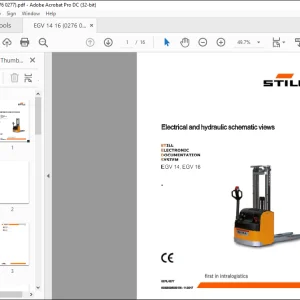 STILL STED Forklift EGV 14 EGV 16 Electrical and hydraulic schematic Manual - PDF DOWNLOAD