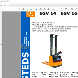 STILL STED Forklift EGV 14 EGV 16 Walkle-high lift truck Spare Parts List Manual - PDF DOWNLOAD