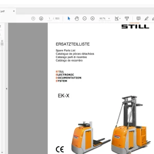 STILL STED Forklift EK-X Spare Parts List Manual - PDF DOWNLOAD