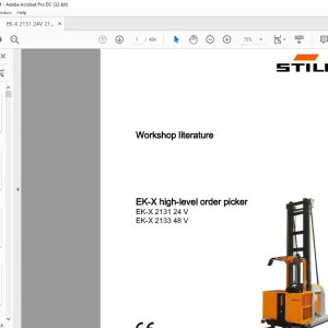 STILL STED Forklift EK-X high-level order picker EK-X 2131 24 V EK-X 2133 48 V Workshop Manual - PDF DOWNLOAD