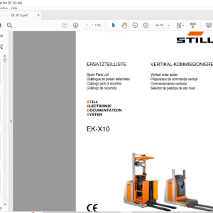 STILL STED Forklift EK-X10 Vertical order picker Spare Parts List Manual - PDF DOWNLOAD