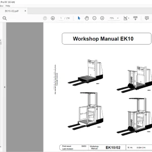 STILL STED Forklift  EK10 02 Workshop Manual - PDF DOWNLOAD