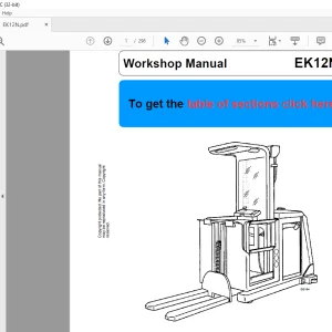STILL STED Forklift EK12N Workshop Manual - PDF DOWNLOAD