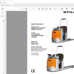 STILL STED Forklift ELECTRONIC DOCUMENTATION SYSTEM COP 20 COP H10 Spare Parts List Manual - PDF DOWNLOAD