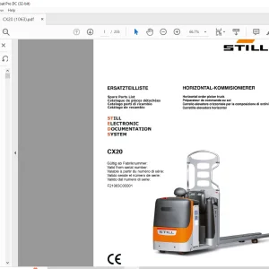 STILL STED Forklift ELECTRONIC DOCUMENTATION SYSTEM CX20 Spare Parts List Manual - PDF DOWNLOAD