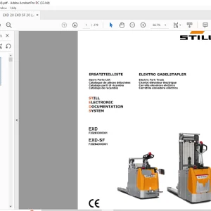 STILL STED Forklift EXD EXD-SF Electric Fork Truck Spare Parts List Manual (0283 0284)-  PDF DOWNLOAD