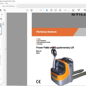 STILL STED Forklift EXU-H (AC) Power Pallet with supplementary Lift Workshop Manual - PDF DOWNLOAD