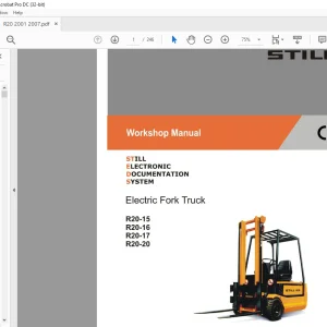 STILL STED Forklift Electric Fork Truck R20-15 R20-16 R20-17 R20-20 Workshop Manual  - PDF DOWNLOAD