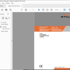 STILL STED Forklift Electric Fork Truck Spare Parts List Manual  - PDF DOWNLOAD
