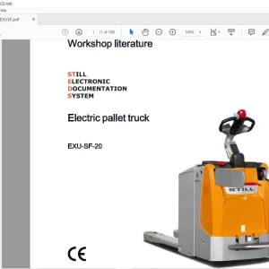 STILL STED Forklift  Electric Pallet Track EXU-SF-20 Workshop Manual  - PDF DOWNLOAD