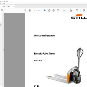 STILL STED Forklift Electric Pallet Truck ECH12-12 workshop Manual  - PDF DOWNLOAD