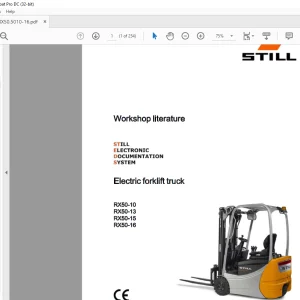 STILL STED Forklift Electric forklift truck RX50-10 RX50-13 RX50-15 RX50-16 Workshop Manual - PDF DOWNLOAD