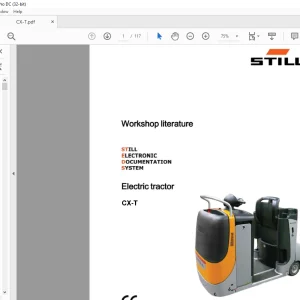 STILL STED Forklift  Electric tractor CX-T Workshop Manual - PDF DOWNLOAD