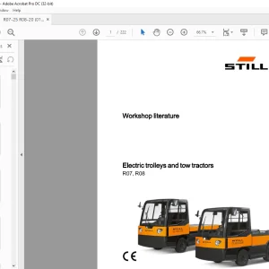STILL STED Forklift Electric trolleys and tow tractors R07, R08 workshop Manual -PDF DOWNLOAD