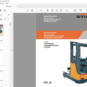 STILL STED Forklift FM- N Reach mast stacker Spare Parts List Manual - PDF DOWNLOAD