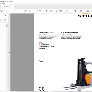 STILL STED Forklift FM-X Reach mast stacker Spare Parts List Manual - PDF DOWNLOAD
