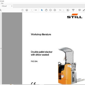 STILL STED Forklift FXD20N Double pallet stacker with driver seated Workshop Manual - PDF DOWNLOAD