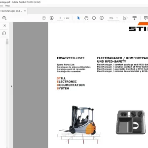 STILL STED Forklift FleetManager comfort package and RFID-Safety Spare Parts List Manual - PDF DOWNLOAD
