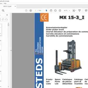 STILL STED Forklift MX 15-3 I Order picker truck Spare Parts List Manual - PDF DOWNLOAD