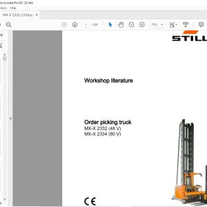 STILL STED Forklift MX-X 2332 (48 V) MX-X 2334 (80 V) Order Picking Truck Workshop Manual - PDF DOWNLOAD