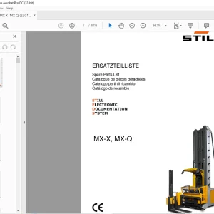 STILL STED Forklift MX-X MX-Q Spare Parts List Manual - PDF DOWNLOAD