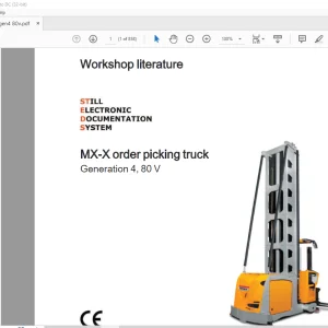 STILL STED Forklift MX-X order picker Truck Generation 4, 80V Workshop Manual  - PDF DOWNLOAD