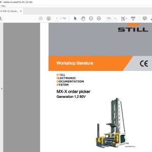 STILL STED Forklift MX-X order picking truck Generation 1,2 80 V workshop Manual - PDF DOWNLOAD
