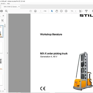 STILL STED Forklift MX-X order picking truck Generation 4, 48 V workshop Manual- PDF DOWNLOAD
