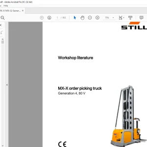 STILL STED Forklift MX-X order picking truck Generation 4, 80 V workshop Manual  - PDF DOWNLOAD