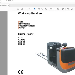 STILL STED Forklift Order Picker CX20 CX-M 10 CX-S 16 CX-Z30 Workshop Manual  - PDF DOWNLOAD