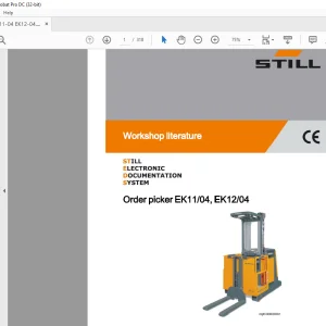 STILL STED Forklift Order picker EK11 04, EK12 04 Workshop Manual - PDF DOWNLOAD