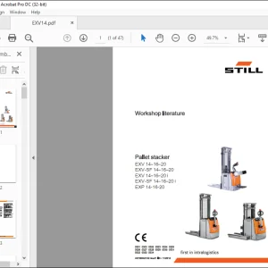 STILL STED Forklift Pallet stacker EXV 14-16-20 EXV-SF 14-16-20 EXV 14-16-20 i EXV-SF 14-16-20 i EXP 14-16-20 workshop Manual - PDF DOWNLOAD
