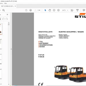 STILL STED Forklift R 07-25 R 08-20 Electric Tractor Spare Parts List Manual - PDF DOWNLOAD