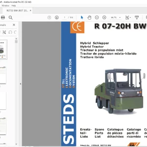 STILL STED Forklift R OJ-20H BW Tractor Spare Parts List Manual (R2008-R2014) - PDF DOWNLOAD