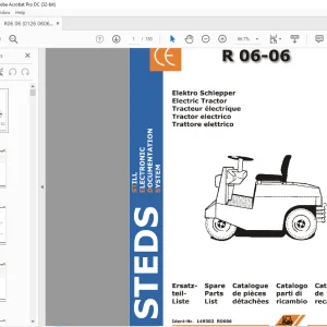 STILL STED Forklift R06-06 Electric Tractor Spare Parts List Manual - PDF DOWNLOAD