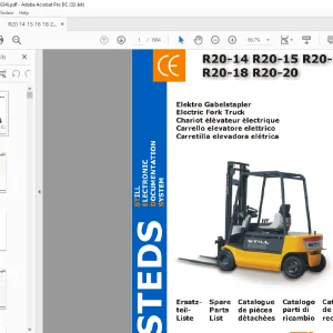 STILL STED Forklift R20-14 R20-15 R20-16 R20-18 R20-20 Electric Fork Truck Spare Parts List Manual (R2017-R2024) - PDF DOWNLOAD