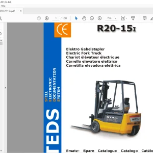 STILL STED Forklift R20-15I Electric Fork Truck Spare Parts List Manual - PDF DOWNLOAD