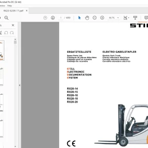 STILL STED Forklift RX20-14 RX20-15 RX20-16 RX20-18 RX20-20 Electric Fork Truck Spare Parts List Manual  - PDF DOWNLOAD