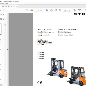 STILL STED Forklift RX70-22 RX70-25 RX70-30 RX70-35 Diesel Fork Truck Spare Parts List Manual - PDF DOWNLOAD