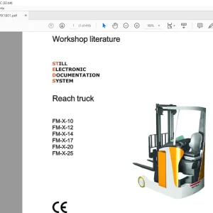 STILL STED Forklift Reach truck FM-X-10 FM-X-12 FM-X-14 FM-X-17 FM-X-20 FM-X-25 Workshop Manual - PDF DOWNLOAD