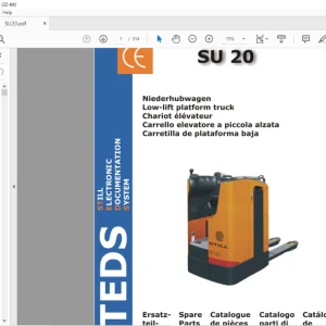 STILL STED Forklift SU 20 Low-lift platform truck Spare Parts List Manual - PDF DOWNLOAD