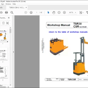 STILL STED Forklift TSR30 CSR 12,5 16 20 Workshop Manual - PDF DOWNLOAD