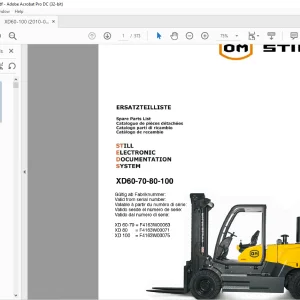 STILL STED Forklift XD60-70-80-100 Spare Parts List Manual - PDF DOWNLOAD