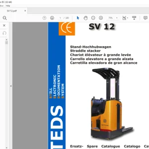 STILL STED Forklift sv 12 Straddle stacker Spare Parts List Manual  - PDF DOWNLOAD